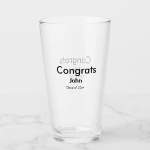 Graduiern Name Glückwunsch Datum Jahrestext Glas