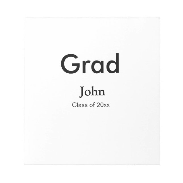 Graduiern Name Glückwunsch Datum Jahrestext Notizblock (Vorderseite)