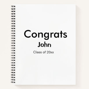 Graduiern Name Glückwunsch Datum Jahrestext Notizbuch