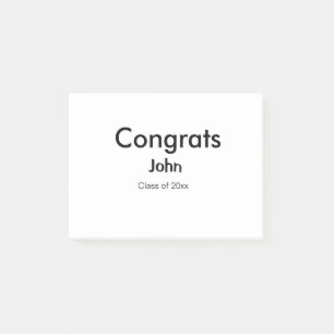 Graduiern Name Glückwunsch Datum Jahrestext Post-it Klebezettel