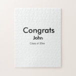 Graduiern Name Glückwunsch Datum Jahrestext Puzzle<br><div class="desc">Gestaltung</div>