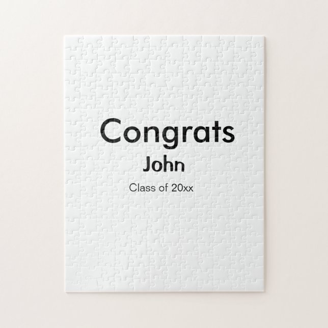 Graduiern Name Glückwunsch Datum Jahrestext Puzzle (Vertikal)