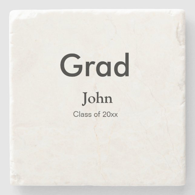 Graduiern Name Glückwunsch Datum Jahrestext Steinuntersetzer (Vorderseite)