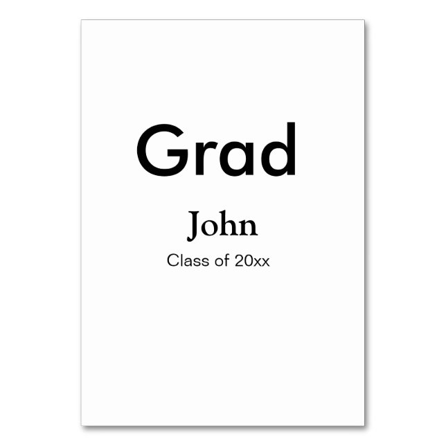 Graduiern Name Glückwunsch Datum Jahrestext Tischnummer (Vorderseite)
