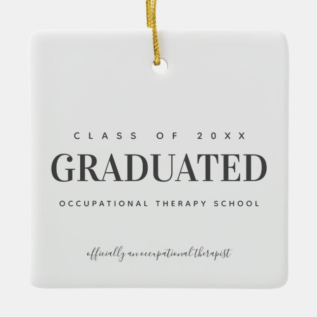 Graduierte Berufstherapie Schule OT Keramikornament (Vorderseite)