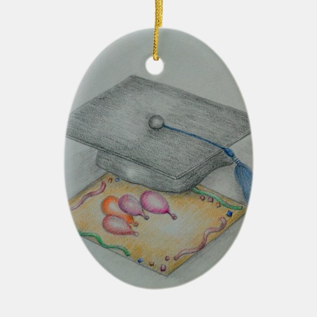 graduierte Einladung Keramikornament (Vorne)