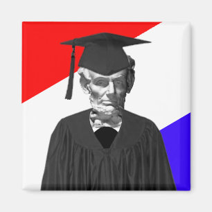 Graduierte Lincoln-Kappe und Kleid Template1 Magnet