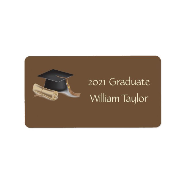 Graduiertenadresse Adressaufkleber (Vorne)