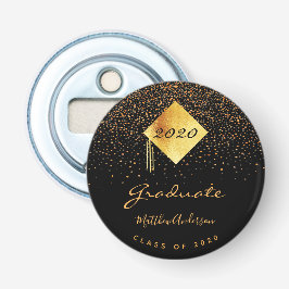 Graduiertengruppe Graduate Black Gold Konfetti Flaschenöffner