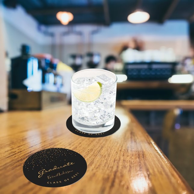 Graduiertengruppe Graduiertengold Runder Pappuntersetzer (Von Creator hochgeladen)