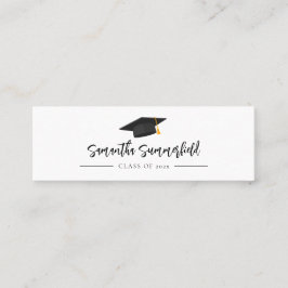 Graduiertenkap Moderner Skriptname, der aufgerufen Mini Visitenkarte