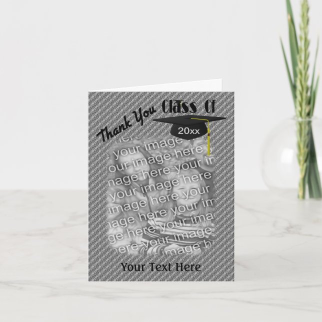 Graduiertenkap Tassel Vielen Dank, dass Sie eine F Dankeskarte (Vorderseite)