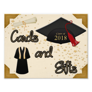 Graduiertenkappenschild für Gown & Tassel-Karten Fotodruck