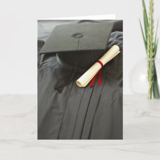 Graduiertenkarte "Gown Diploma Blank Card" Karte