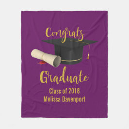 Graduiertenschule und Glückwunsch Fleecedecke