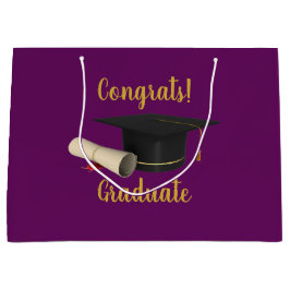 Graduiertenschule und Glückwunsch Große Geschenktüte