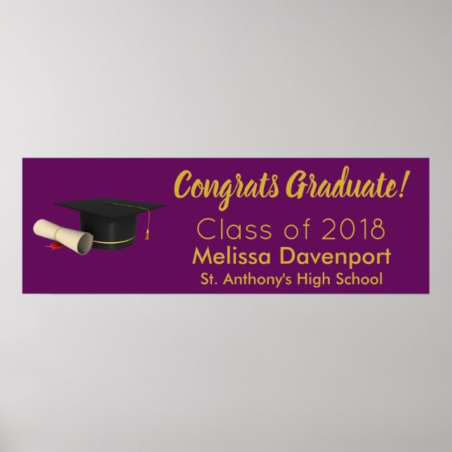 Graduiertenschule und Glückwunsch Poster (Vorne)