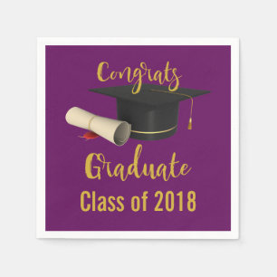 Graduiertenschule und Glückwunsch Serviette