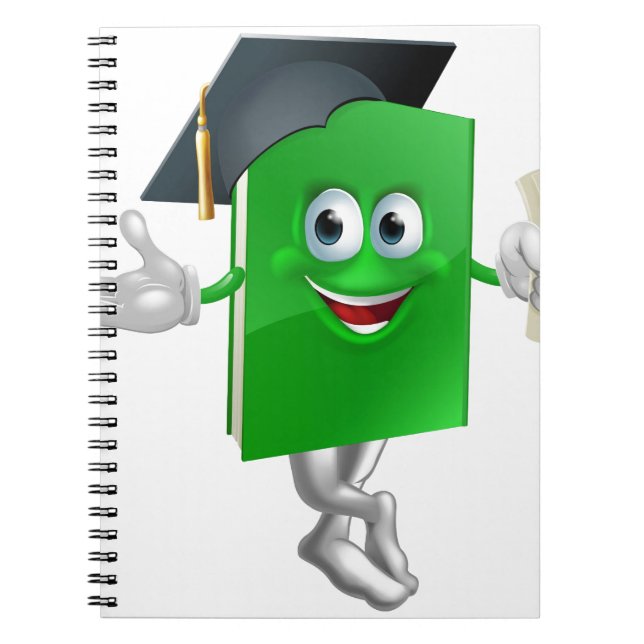 Graduiertes Bildungsbuchmaskottchen Notizblock (Vorderseite)