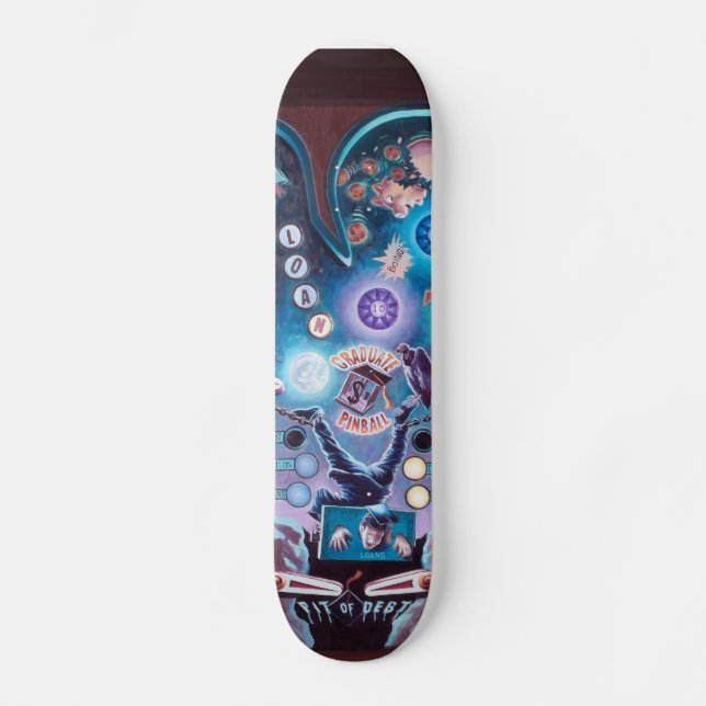 Graduiertes Flipperautomat-Skateboard Skateboard (Vorderseite)