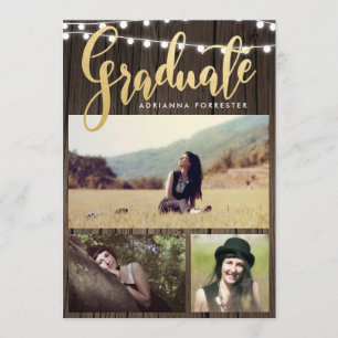 Graduiertes Schnur-Licht-Foto der Einladung