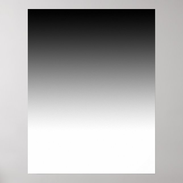 Graduiertes Schwarz-Weiß-Poster für Fotografie Poster (Vorne)