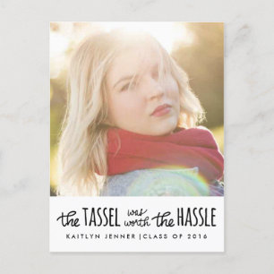 Graduiertes schwarzes Foto der Typografie-  Save Ankündigungspostkarte