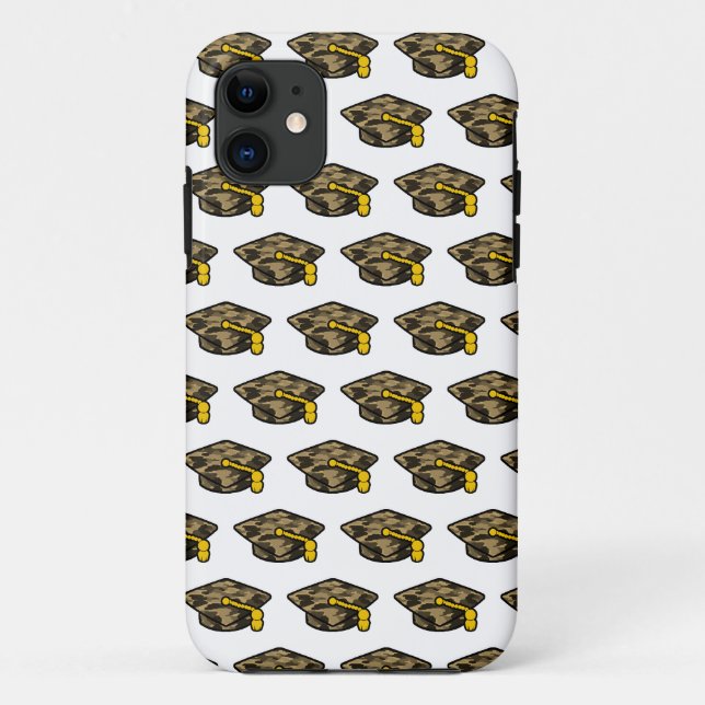 Graduierung Cap Khaki-Camouflage Case-Mate iPhone Hülle (Rückseite)
