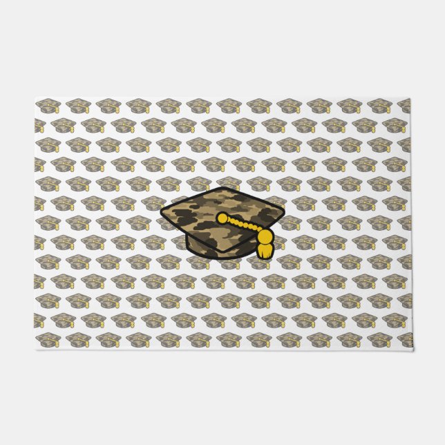 Graduierung Cap Khaki-Camouflage Fußmatte (Vorderseite)