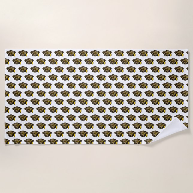 Graduierung Cap Khaki-Camouflage Strandtuch (Vorderseite)