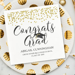 Graduierung Confetti CONGRATS GRAD Personalized Serviette