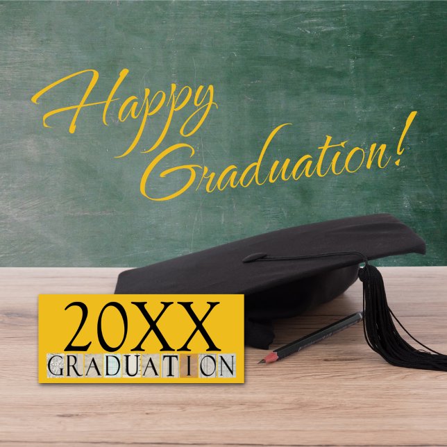 Graduierungsankündigungen/Party Einladungen [Gold] (Von Creator hochgeladen)