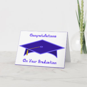 Graduierungskap Navy Blue Paper Hat Card druckbar Karte