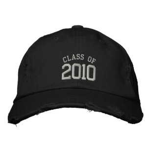 Graduierungskappe 2010 in schwarz bestickte kappe