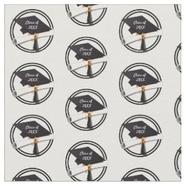 Graduierungskappe mit schwarzem Kreis Stoff