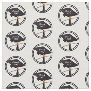 Graduierungskappe mit schwarzem Kreis Stoff