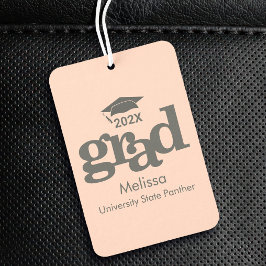 Graduierungskappe Moderne muffe Typografie Rosa Autolufterfrischer