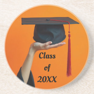 Graduierungskappe Runder Sandstein Untersetzer