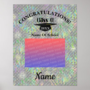 Graduierungskappe und Personalisiertes Foto Tassel Poster