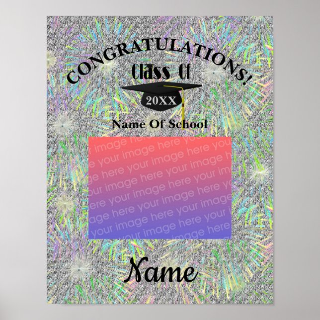 Graduierungskappe und Personalisiertes Foto Tassel Poster (Vorne)