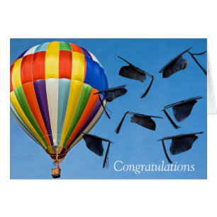 Graduierungskappen mit Heißluftballon