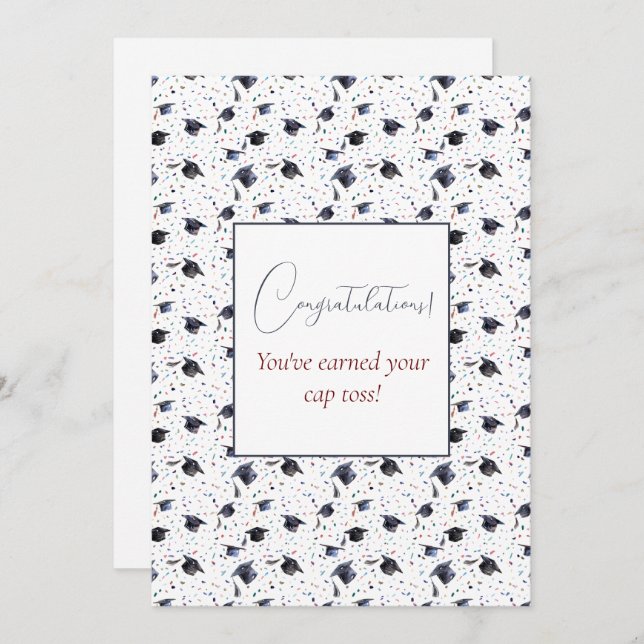 Graduierungsobergrenze - Grüße Feiertagskarte (Vorne/Hinten)