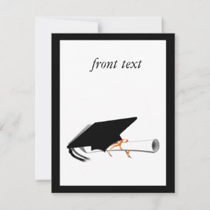 Graduierungsobergrenze mit Diplom auf Leerlaufstel Einladung