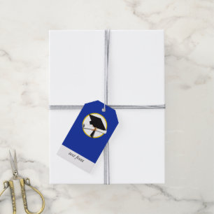 Graduierungsobergrenze mit Diplom - Blau Geschenkanhänger