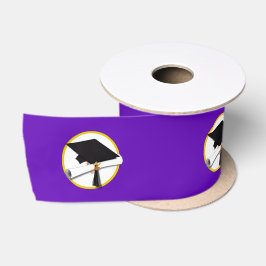 Graduierungsobergrenze mit Diplom - Lila Satinband