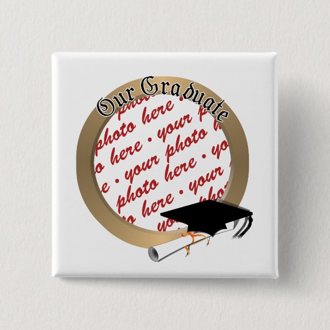 Graduierungsobergrenze mit Gold-Rahmen Button (Vorderseite)