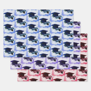 Graduierungsobergrenze und Diplomabholung Geschenkpapier Set