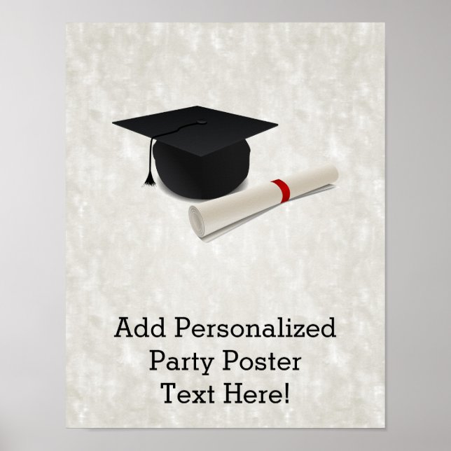 Graduierungspapier individuell anpassbar poster (Vorne)