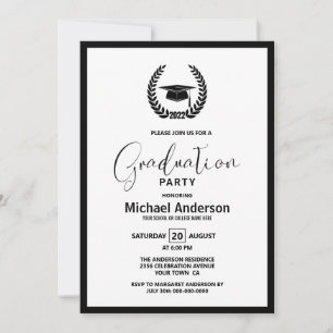 Graduierungspartei 2022 für Kranken und Mortarboar Einladung
