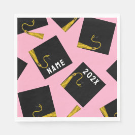 Graduierungspartei 2025 Rosa Serviette